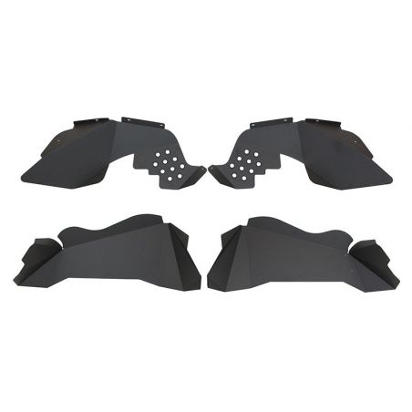 Fishbone Offroad 07-18 Jeep JK Wrangler Front/Rear Inner Fenders -Aluminum - Blk Pwdrcoat (Set Of 4)