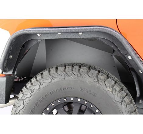 Fishbone Offroad 07-18 Jeep Wrangler JK Aluminum Rear Inner Fenders - Black Powercoat