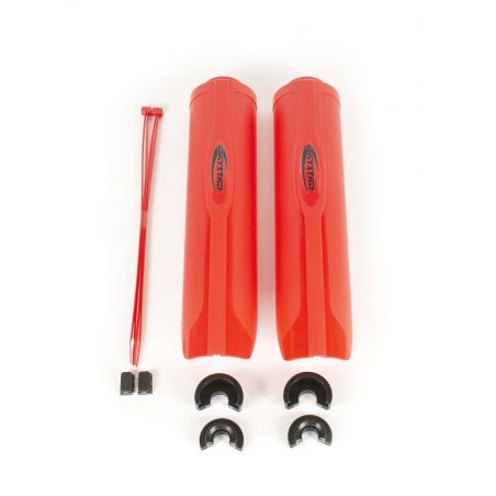 Daystar Red 2.0 Shock Guards with Zip Ties for/Fox/Bilstein Shocks - Pair