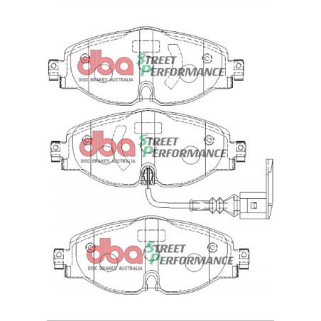 DBA 15-19 Audi A3 (w/288mm Front Rotor) SP Performance Front Brake Pads