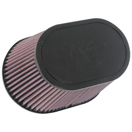 K&N Universal Rubber Filter 6.25in x 4in Oval FLG / 7.375in x 5.5in Base / 6.25in x 4in Top / 5in H