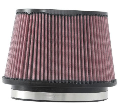 K&N Universal Rubber Filter 6.25in x 4in Oval FLG / 7.375in x 5.5in Base / 6.25in x 4in Top / 5in H