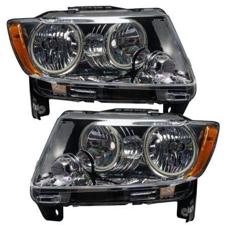 Oracle 11-13 Jeep Grand Cherokee Pre-Assembled Halo Headlights (Non HID) Chrome - Blue