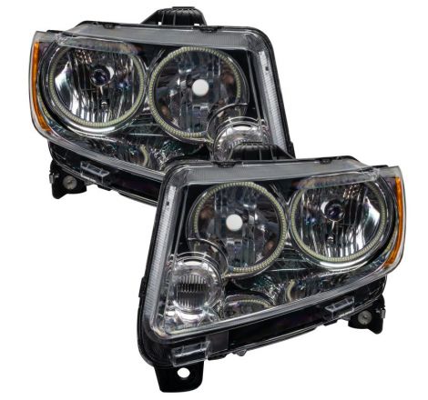 Oracle 11-13 Jeep Grand Cherokee Pre-Assembled Halo Headlights (Non HID) Chrome - Blue