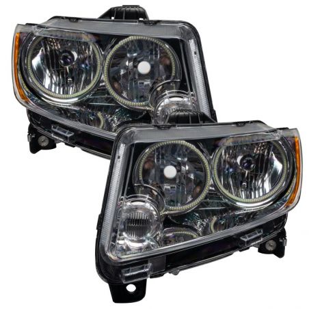 Oracle 11-13 Jeep Grand Cherokee Pre-Assembled Halo Headlights (Non HID) Chrome - Blue