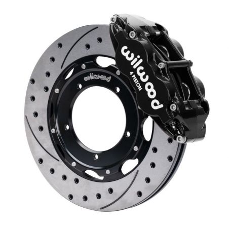 Wilwood 69-74 Porsche 911 Front Superlite Brake Kit 3in MT Drilled & Slotted Face - Black