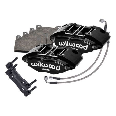 Wilwood 69-74 Porsche 911 Front Powerlite Caliper Kit 3in MT - Black