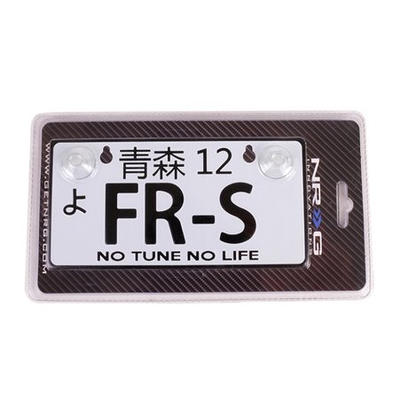 NRG Mini JDM Style Aluminum License Plate (Suction-Cup Fit/Universal) - FR-S