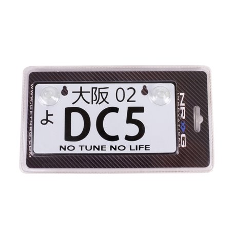 NRG Mini JDM Style Aluminum License Plate (Suction-Cup Fit/Universal) - DC5