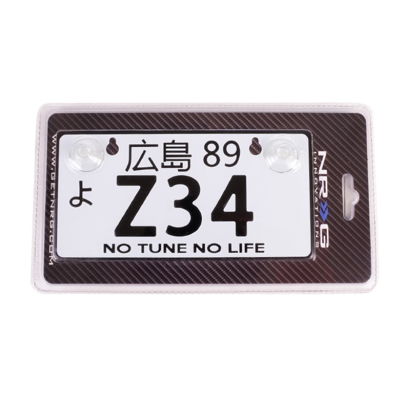 NRG Mini JDM Style Aluminum License Plate (Suction-Cup Fit/Universal) - Z34