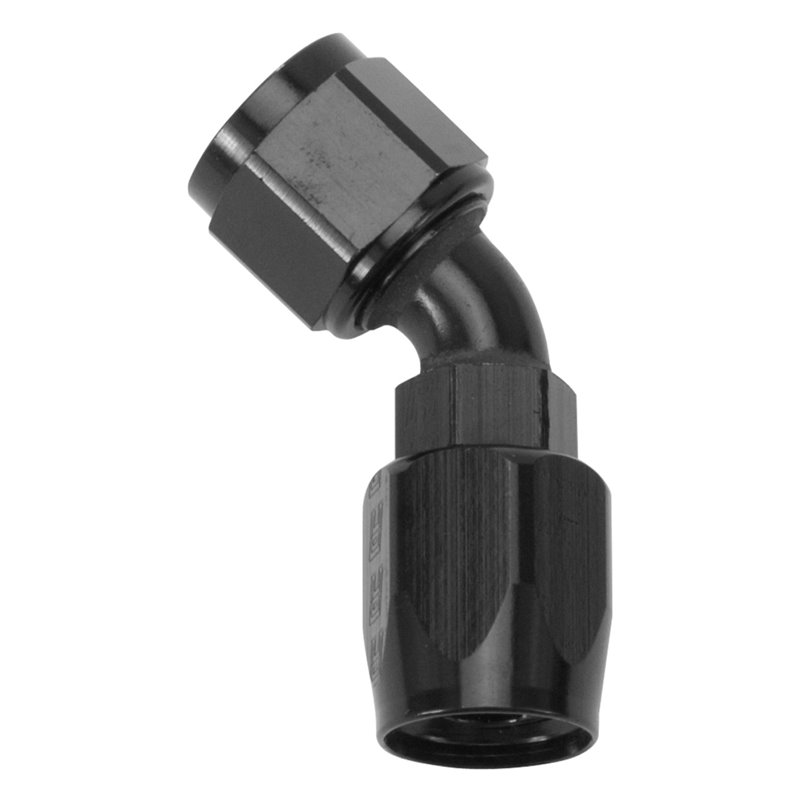 Russell Performance -12 AN Black 45 Degree Full Flow Swivel Hose End