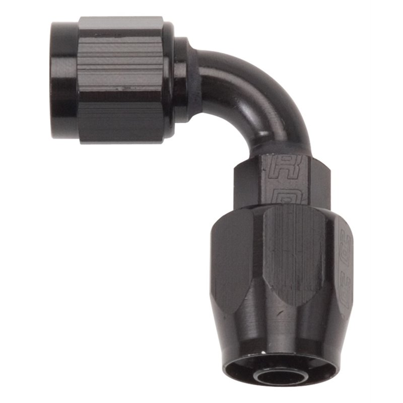 Russell Performance -12 AN Black 90 Degree Full Flow Swivel Hose End