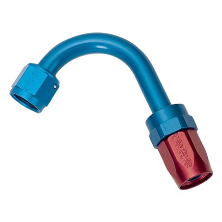 Russell Performance -12 AN Red/Blue 120 Degree Full Flow Swivel Hose End (With 1-1/4in Radius)