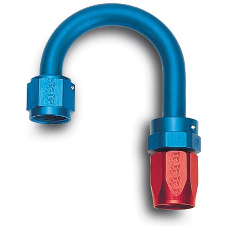 Russell Performance -6 AN Red/Blue 180 Degree Full Flow Swivel Hose End (With 1in Radius)