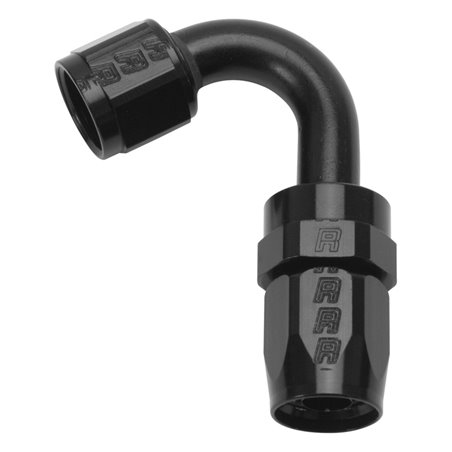 Russell Performance -12 AN Black 120 Degree Full Flow Swivel Hose End