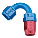 Russell Performance -16 AN Red/Blue 120 Degree Full Flow Swivel Hose End (With 1-1/2in Radius)
