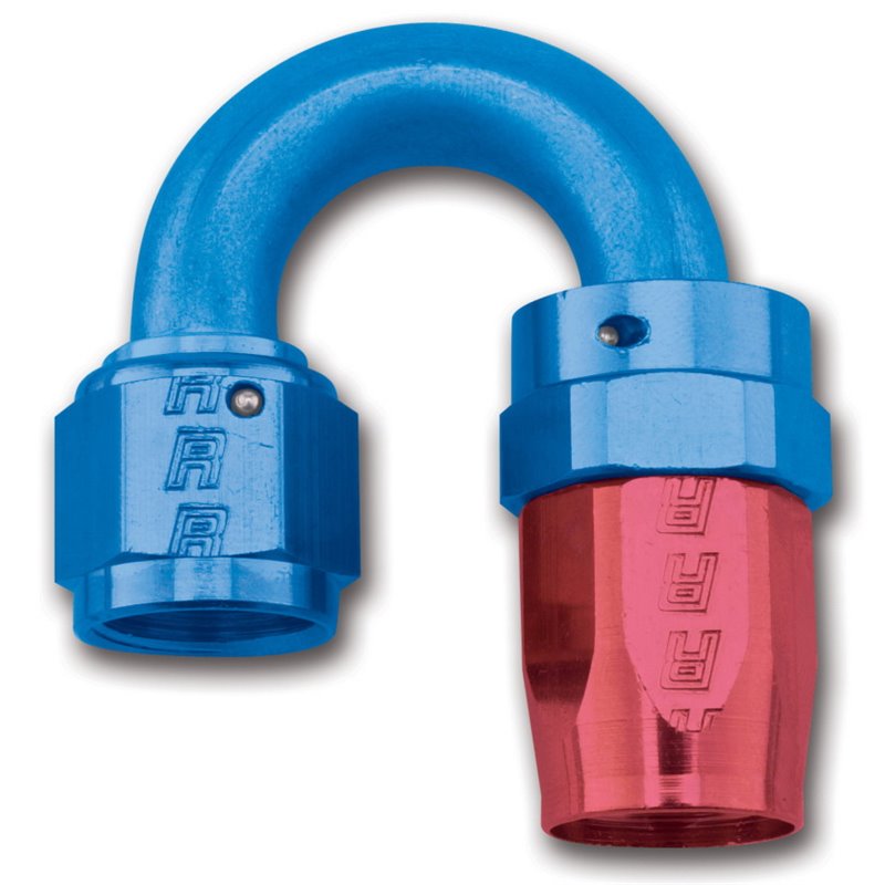 Russell Performance -6 AN Red/Blue 180 Degree Full Flow Swivel Hose End (With 9/16in Radius)