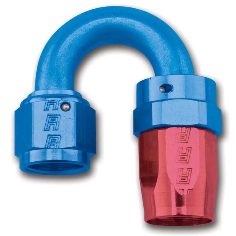 Russell Performance -10 AN Red/Blue 180 Degree Full Flow Swivel Hose End (With 15/16in Radius)