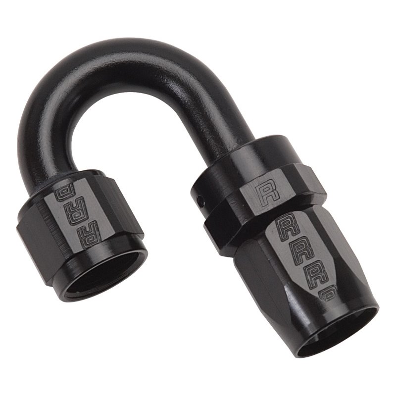 Russell Performance -10 AN Black 180 Degree Full Flow Swivel Hose End