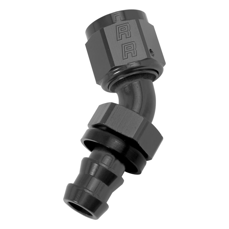 Russell Performance -6 AN Twist-Lok 45 Degree Hose End (Black)