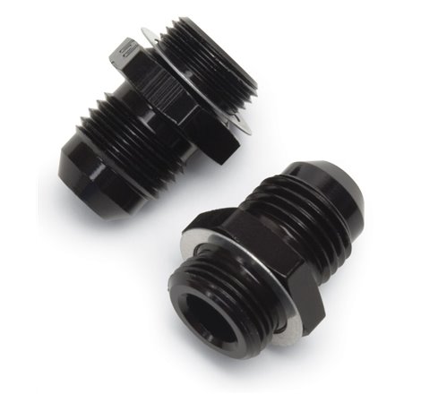 Russell Performance -6 AN Carb Adapter Fittings (2 pcs.) Black