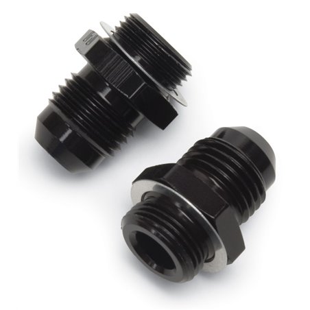 Russell Performance -6 AN Carb Adapter Fittings (2 pcs.) Black