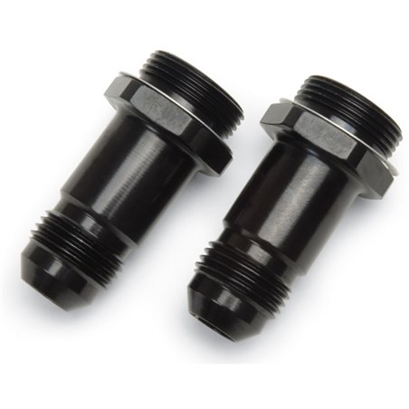 Russell Performance -8 AN Carb Adapter Fittings (2 pcs.) (Black)