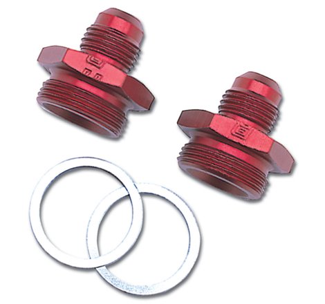 Russell Performance -6 AN Carb Adapter Fittings (2 pcs.) (Red)