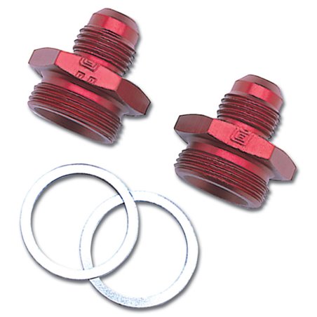 Russell Performance -6 AN Carb Adapter Fittings (2 pcs.) (Red)