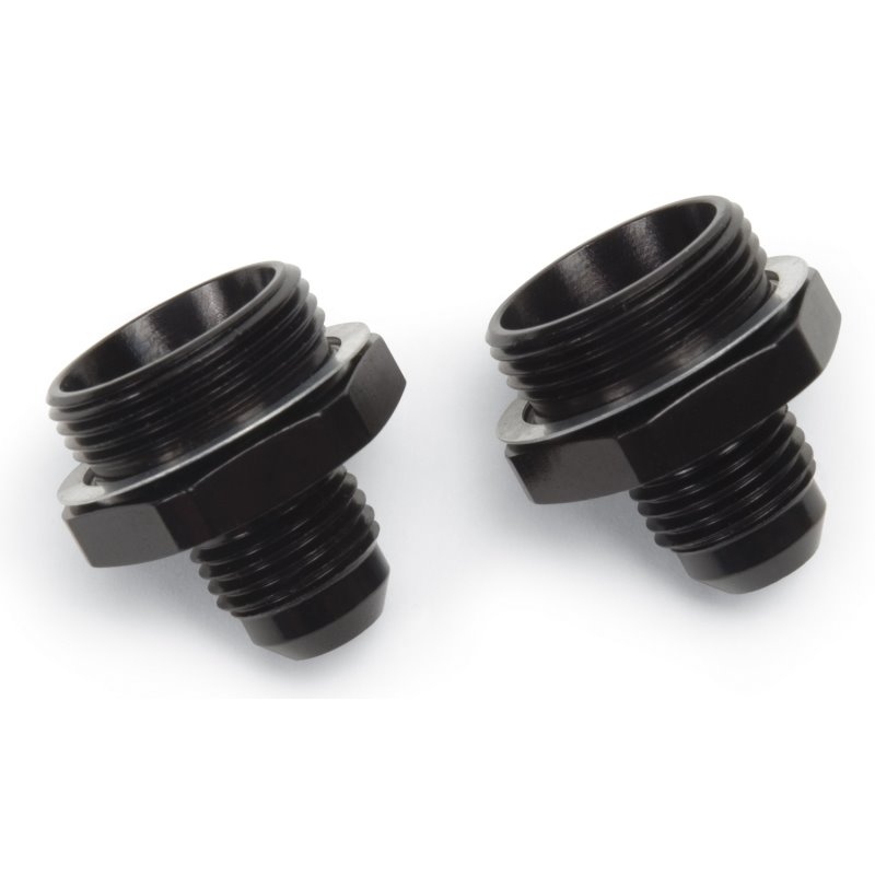 Russell Performance -6 AN Carb Adapter Fittings (2 pcs.) (Black)