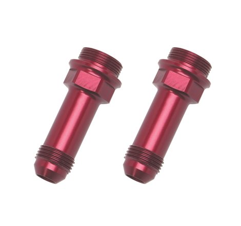 Russell Performance 7/8in -20 x -8 AN Male Flare Extended (2 pcs.) (Red/Blue)