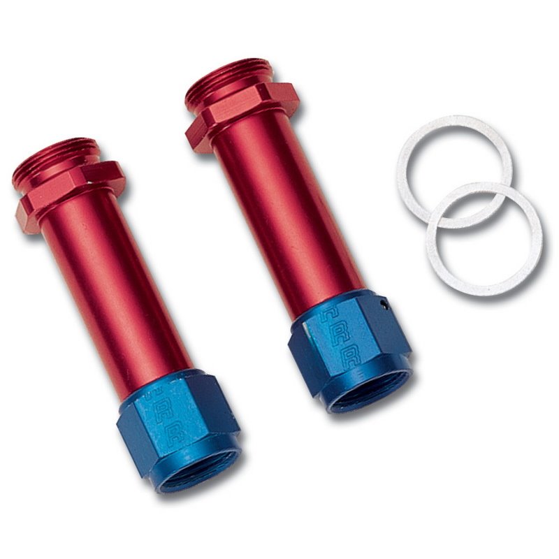 Russell Performance -8 AN Carb Inlet Fittings (2 pcs.) (Red/Blue)