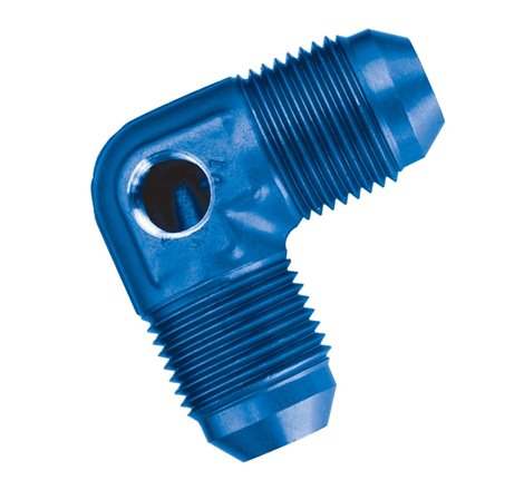 Russell Performance -8 AN Blue 90 Degree Fuel Pressure Adapter