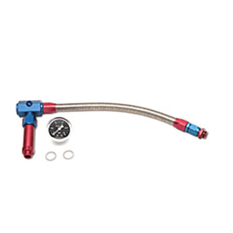 Russell Performance -6 AN to 3/8in Female NPT ProFlex Demon Carb Dual Inlet Carb Kit (Red/Blue)