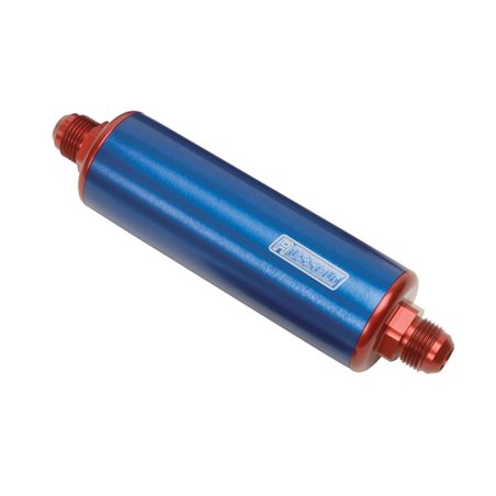 Russell Performance Red/Blue Anodized Aluminum (8-1/4in Length -6 male inlet/outlet)