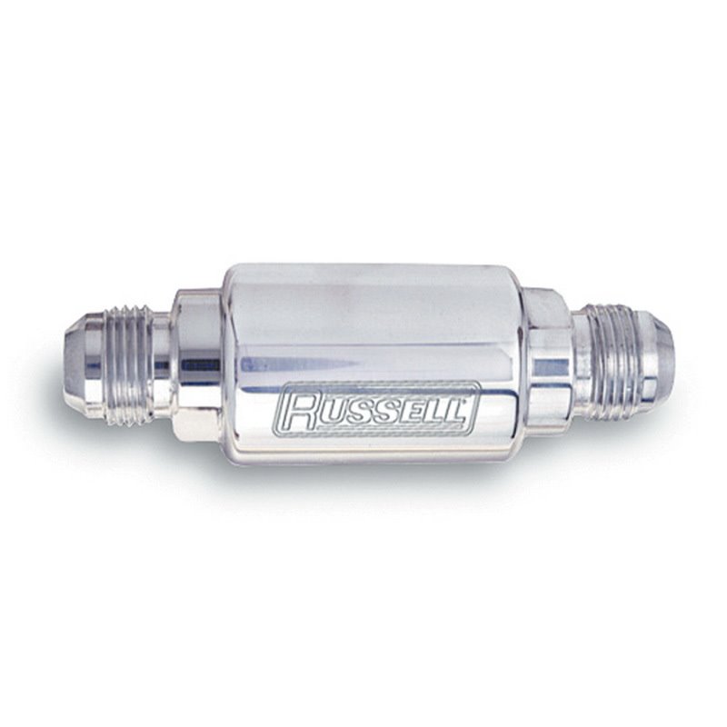 Russell Performance Polished Aluminum (3-1/4in Length 1-1/4in dia. -8 male inlet/outlet)