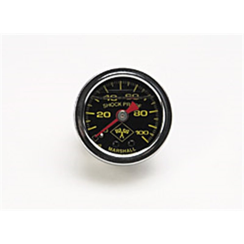 Russell Performance 100 psi fuel pressure gauge black face chrome case (Liquid-filled)