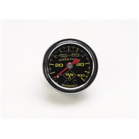 Russell Performance 100 psi fuel pressure gauge black face chrome case (Liquid-filled)