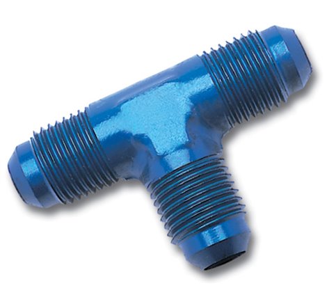 Russell Performance -16 AN NPT Flare Tee Fitting (Blue)