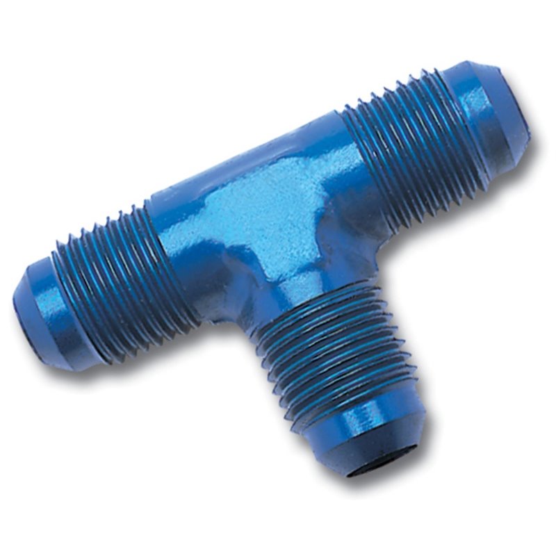 Russell Performance -16 AN NPT Flare Tee Fitting (Blue)