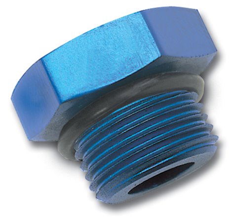 Russell Performance -4 AN Straight Thread Plug (Blue)