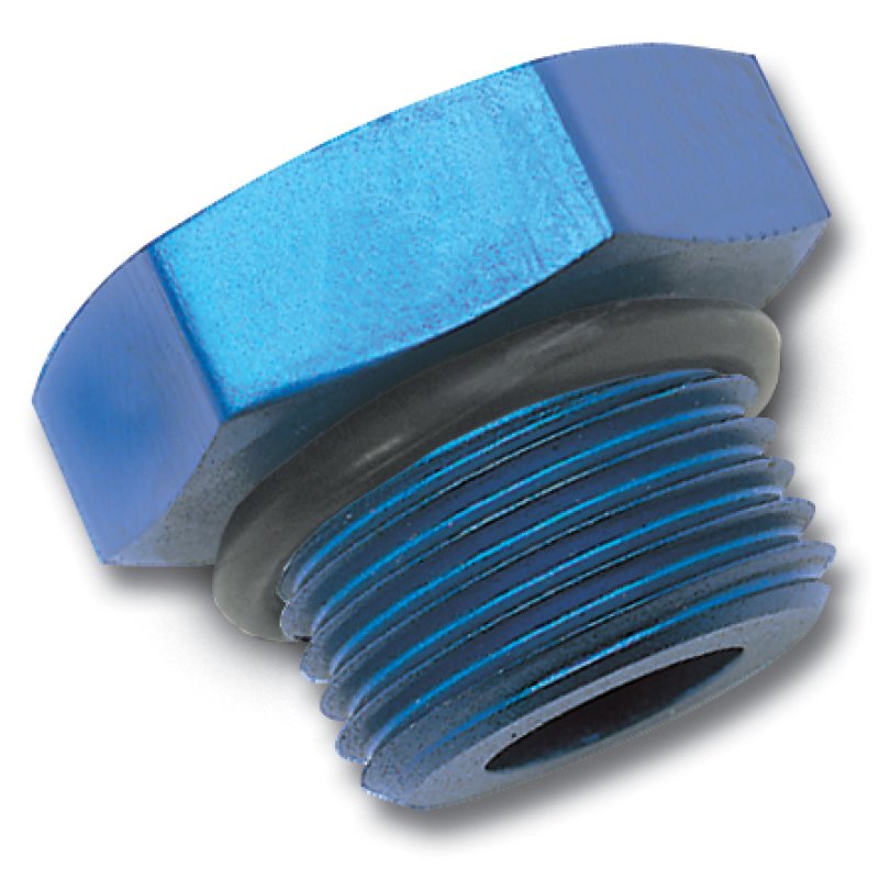 Russell Performance -4 AN Straight Thread Plug (Blue)