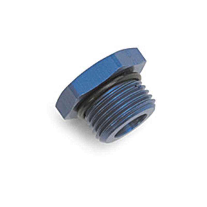 Russell Performance -10 AN Straight Thread Plug (Blue)