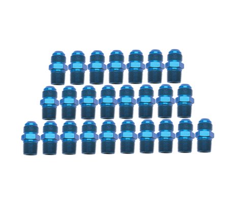 Russell Performance -4 AN to 1/8in NPT Straight Flare to Pipe (Blue) (25 pcs.)