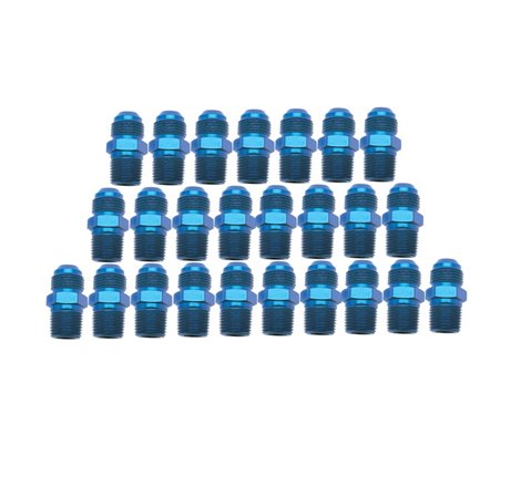 Russell Performance -6 AN to 3/8in NPT Straight Flare to Pipe (Blue) (25 pcs.)