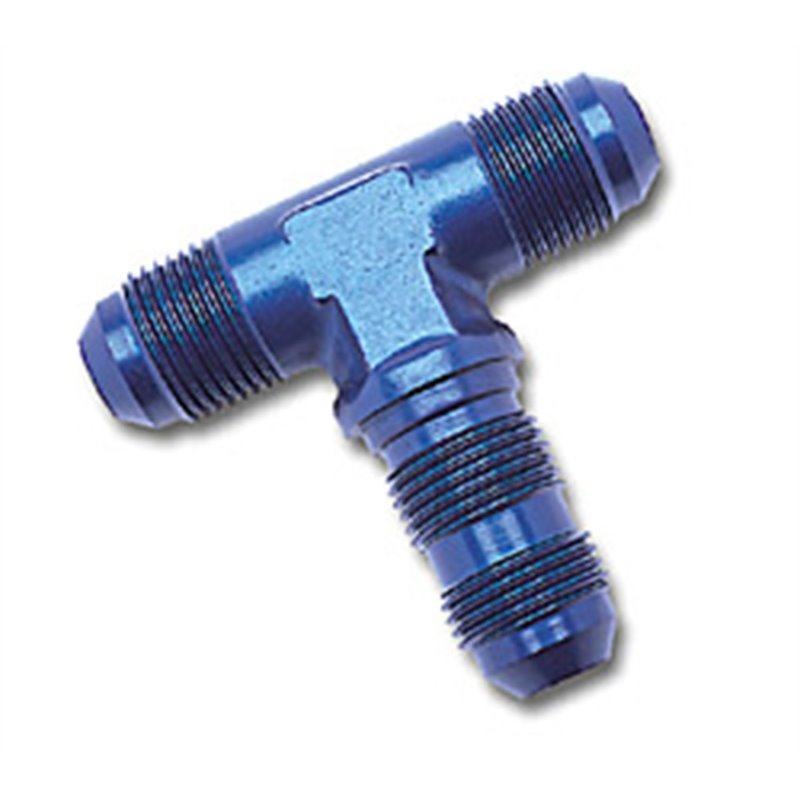 Russell Performance -6 AN Flare Bulkhead Tee Fitting (Blue)