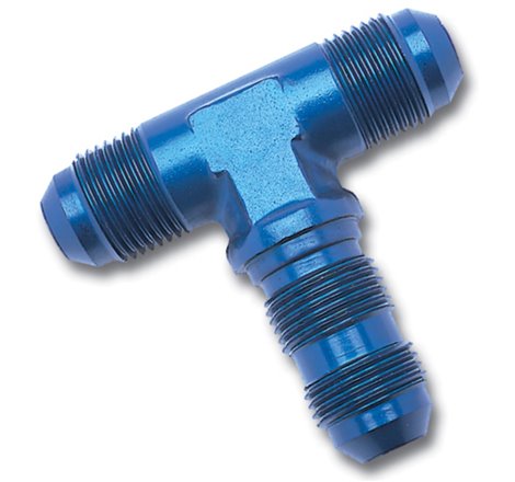 Russell Performance -8 AN Flare Bulkhead Tee Fitting (Blue)