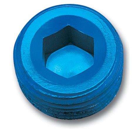 Russell Performance 1/8in Allen Socket Pipe Plug (Blue)