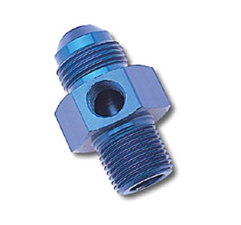 Russell Performance -6 AN Flare to 3/8in Pipe Pressure Adapter (Blue)