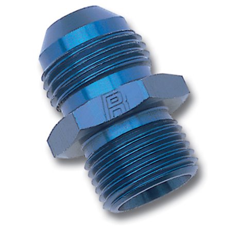 Russell Performance -16 AN Flare to 22mm x 1.5 Metric Thread Adapter (Blue)